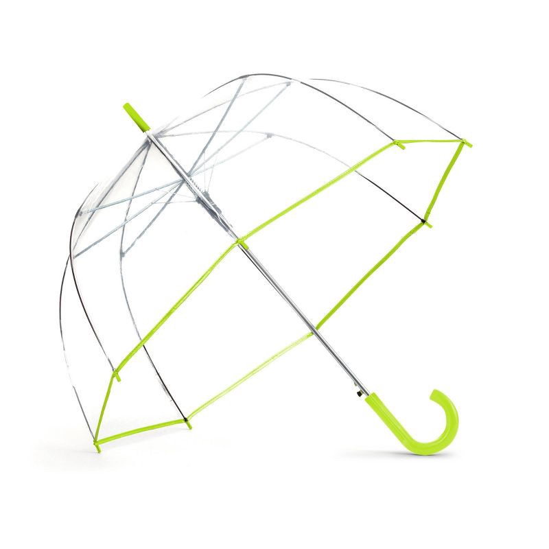 slide 5 of 6, ShedRain Bubble Umbrella - Clear Aloe: Manual Solid Design, Plastic Handle, 52" Span, Canvas & Elastic Construction, 1 ct