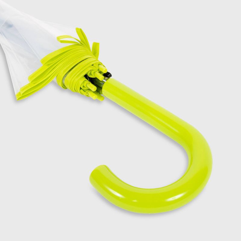 slide 6 of 6, ShedRain Bubble Umbrella - Clear Aloe: Manual Solid Design, Plastic Handle, 52" Span, Canvas & Elastic Construction, 1 ct