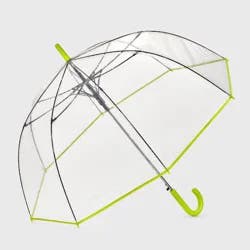 ShedRain Bubble Umbrella - Clear Aloe: Manual Solid Design, Plastic Handle, 52" Span, Canvas & Elastic Construction