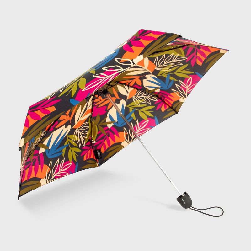 slide 5 of 8, ShedRain Mini Manual Compact Umbrella - Hali: Floral Pattern, Telescoping Shaft, 38" Span, 1 ct