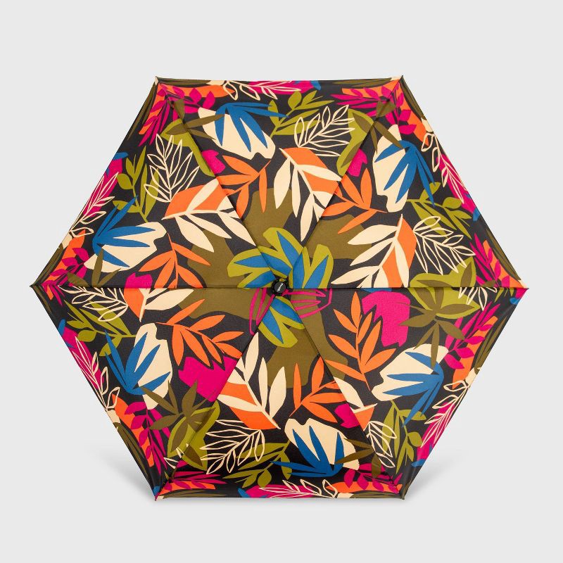 slide 7 of 8, ShedRain Mini Manual Compact Umbrella - Hali: Floral Pattern, Telescoping Shaft, 38" Span, 1 ct