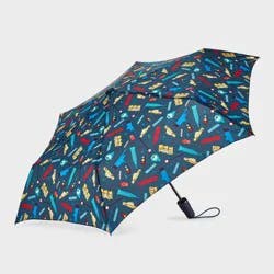 ShedRain Auto Open Auto Close Compact Umbrella - Sites: Telescoping Shaft, Plastic Handle, Polyester Shell, 54" Span