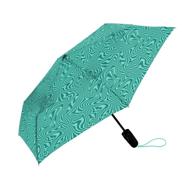 slide 3 of 8, ShedRain Auto Open Auto Close Compact Umbrella - Escape: Telescoping Shaft, Abstract Pattern, 54" Span, 1 ct