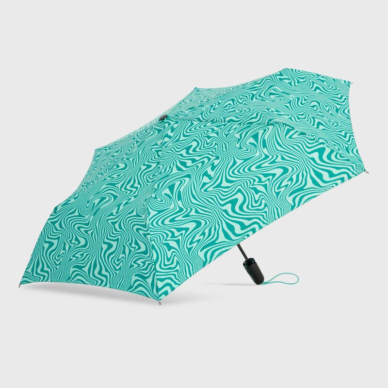 slide 7 of 8, ShedRain Auto Open Auto Close Compact Umbrella - Escape: Telescoping Shaft, Abstract Pattern, 54" Span, 1 ct