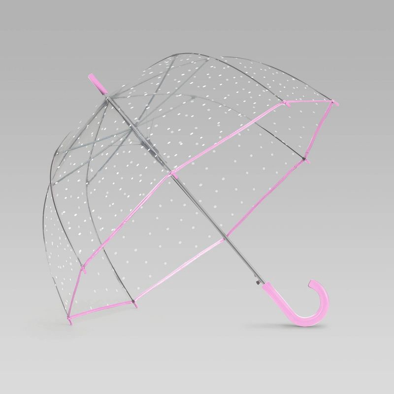 slide 3 of 6, ShedRain Bubble Umbrella - Pearl Pink: Manual Solid Design, Plastic Handle, 52" Span, Canvas & Elastic Construction, 1 ct