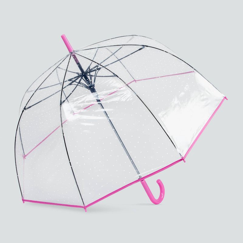 slide 5 of 6, ShedRain Bubble Umbrella - Pearl Pink: Manual Solid Design, Plastic Handle, 52" Span, Canvas & Elastic Construction, 1 ct