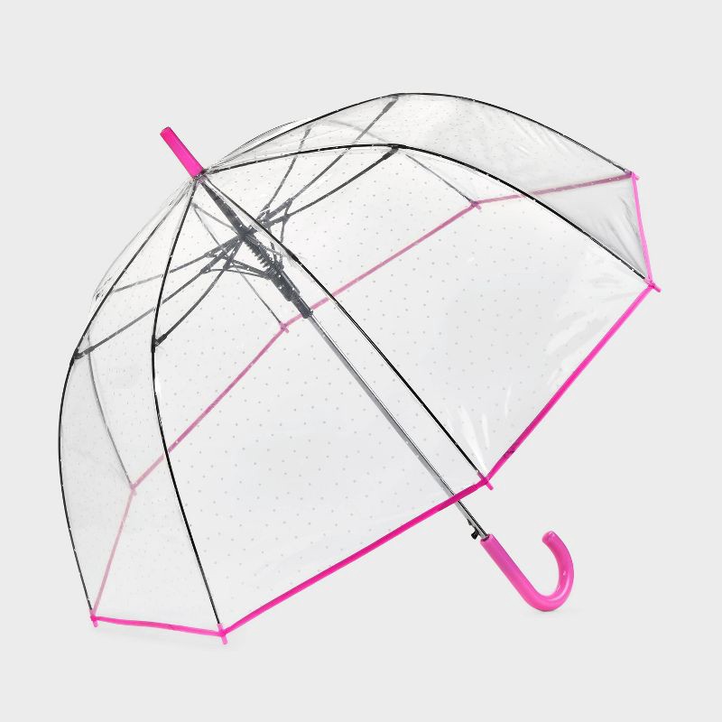 slide 1 of 6, ShedRain Bubble Umbrella - Pearl Pink: Manual Solid Design, Plastic Handle, 52" Span, Canvas & Elastic Construction, 1 ct