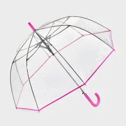 ShedRain Bubble Umbrella - Pearl Pink: Manual Solid Design, Plastic Handle, 52" Span, Canvas & Elastic Construction