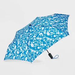 ShedRain Auto Open Auto Close Compact Umbrella - Marietta: Telescoping Shaft, Abstract Pattern, 54" Span