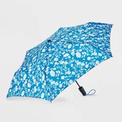 ShedRain Auto Open Auto Close Compact Umbrella - Marietta: Telescoping Shaft, Abstract Pattern, 54" Span