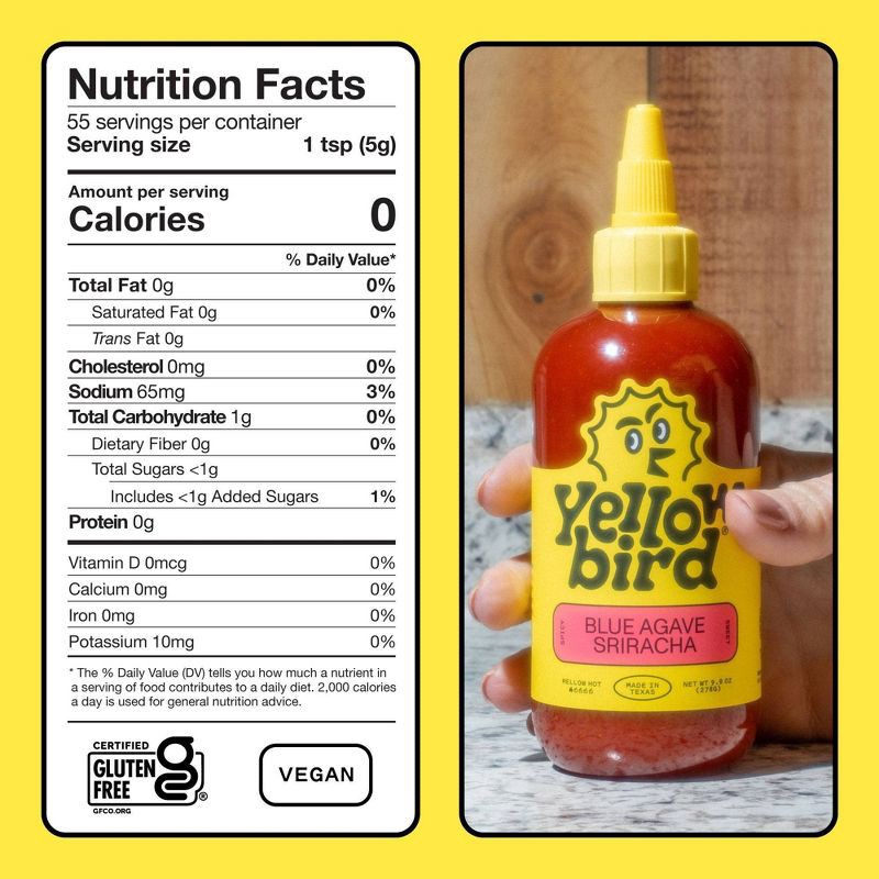 slide 8 of 12, Yellowbird Blue Agave Sriracha Hot Sauce - 9.8oz, 9.8 oz