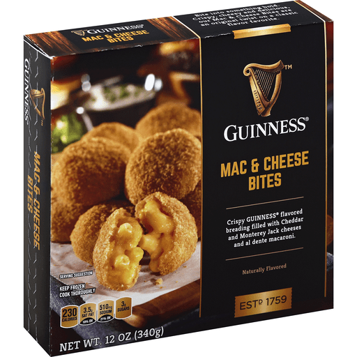 slide 1 of 1, Guinness Appetizers, Mac & Cheese Bites, 12 oz