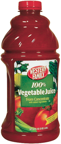 slide 1 of 1, Western Family 100% Vegetable Juice, 64 oz