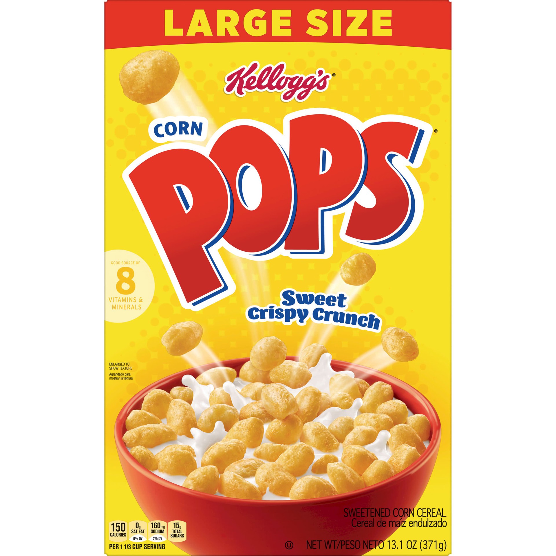 slide 3 of 5, Corn Pops Kellogg's Corn Pops Cold Breakfast Cereal Original, 13.1 oz, 13.1 oz