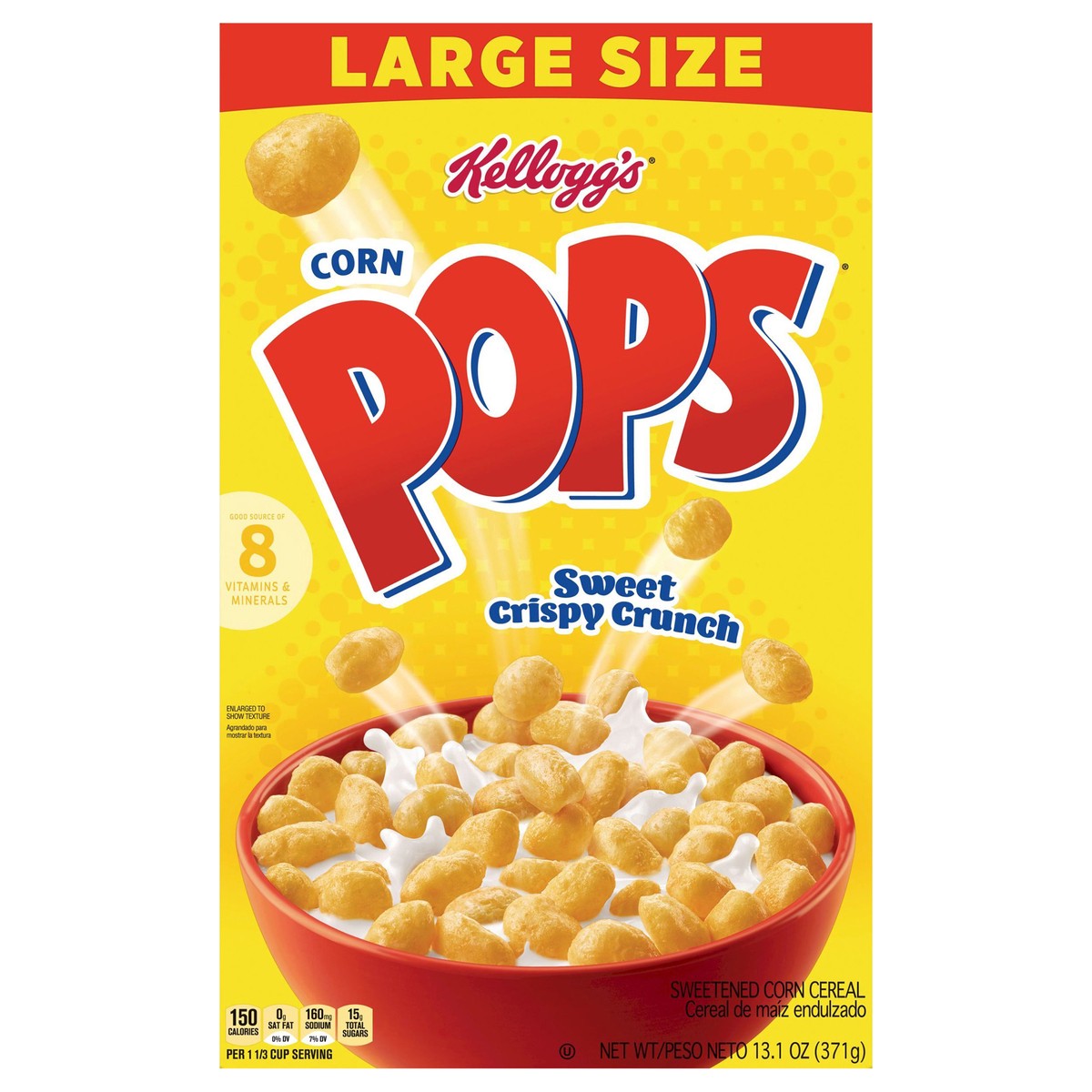 slide 1 of 5, Corn Pops Kellogg's Corn Pops Cold Breakfast Cereal Original, 13.1 oz, 13.1 oz