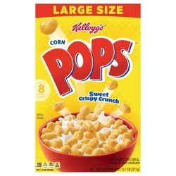 Kellogg''s Corn Pops Cold Breakfast Cereal, 8 Vitamins and Minerals, Kids Snacks, Large Size, Original, 13.1oz Box (1 Box)