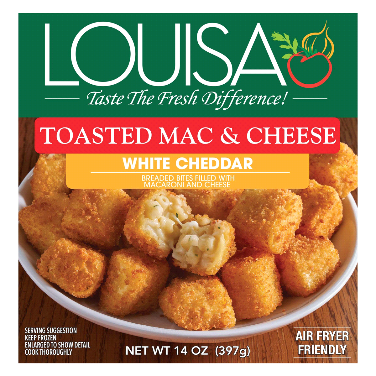 slide 1 of 5, Louisa Toasted Mac & Cheese, White Cheddar, 14 oz