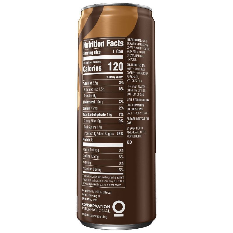 slide 3 of 4, Starbucks RTD Starbucks Vanilla Sweet Cream Cold Brew Premium Coffee Drink - 11 fl oz Can, 11 fl oz