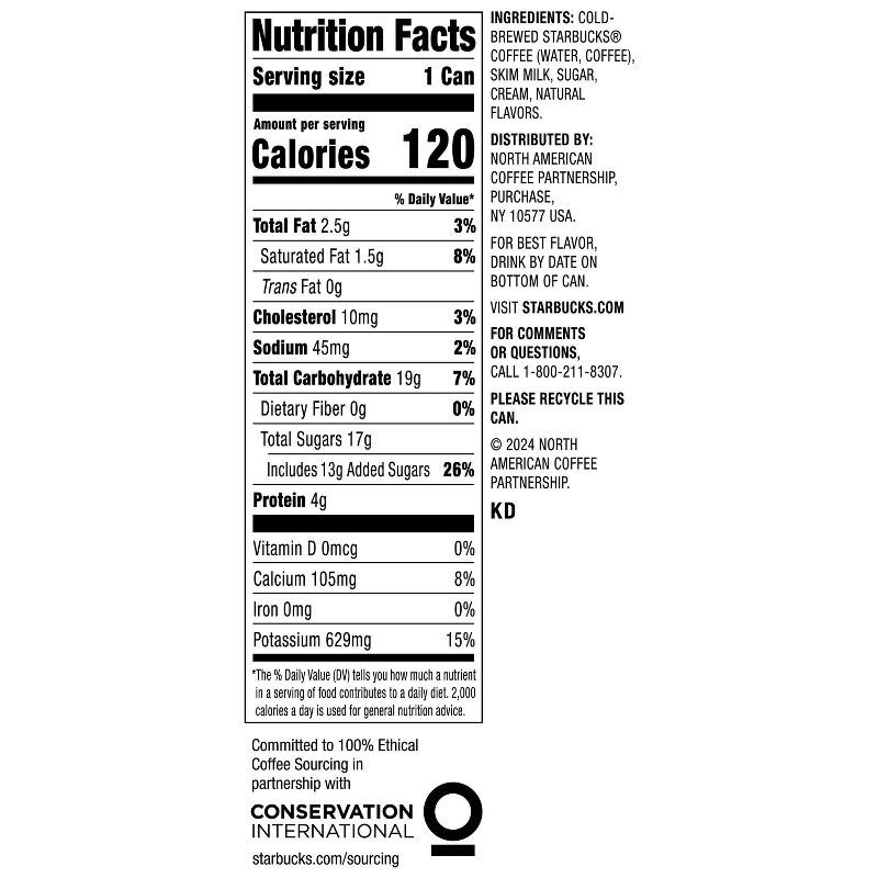 slide 4 of 4, Starbucks RTD Starbucks Vanilla Sweet Cream Cold Brew Premium Coffee Drink - 11 fl oz Can, 11 fl oz