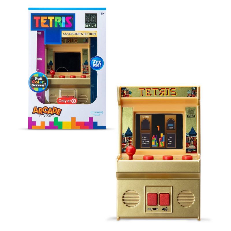 slide 1 of 5, Tetris Arcade Classic Handheld Game : Electronic Game, Single Player, Sound Effects, Creative Thinking, 1 ct