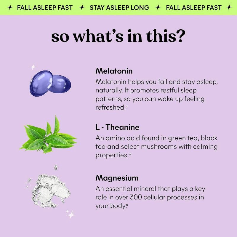 slide 4 of 6, Lemme Sleep Tight Vegan Gummies - 60ct, 60 ct