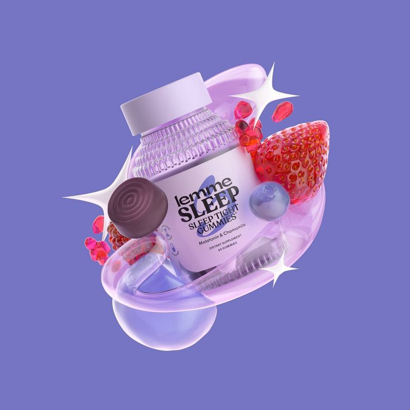 slide 6 of 6, Lemme Sleep Tight Vegan Gummies - 60ct, 60 ct