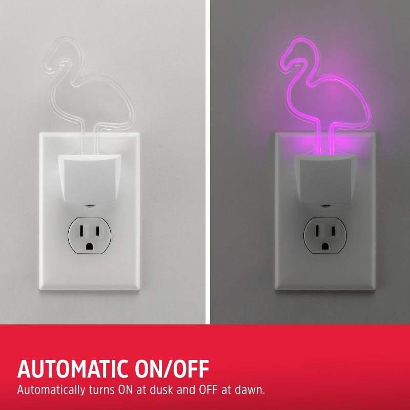 slide 4 of 11, Energizer LED Flamingo Automatic Night Light Pink, 1 ct