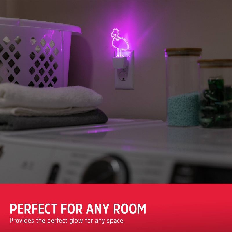 slide 11 of 11, Energizer LED Flamingo Automatic Night Light Pink, 1 ct