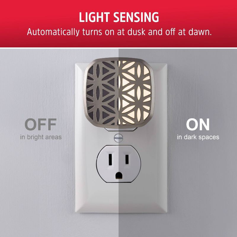 slide 12 of 14, Energizer LED Mini Deco Lights Flower Design 2pk: Plug-In Nightlights, Electric, White, All Ages, 5 Watts, No Assembly Required, 2 ct