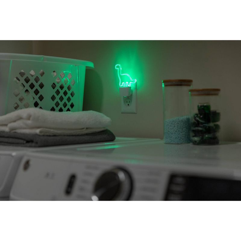 slide 8 of 9, Energizer LED Dinosaur Automatic Night Light: Kids' Plug-In Nightlight, Green, Electric, 5W, All Ages, No Assembly Required, 1 ct