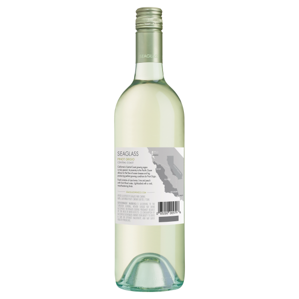 slide 13 of 16, SEAGLASS Pinot Grigio White Wine, 750mL Wine Bottle, 13.5% ABV, 750 ml