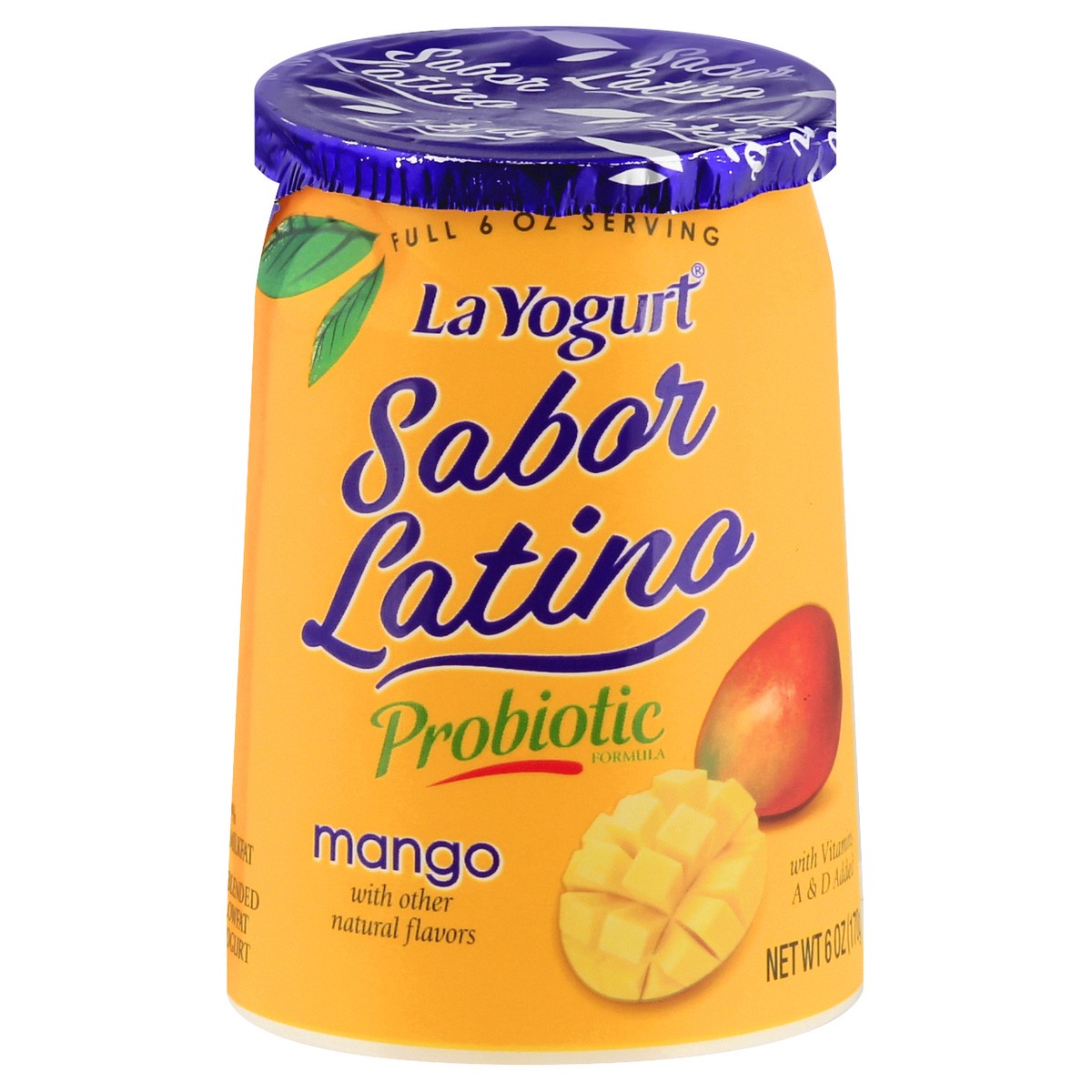 slide 1 of 9, La Yogurt Sabor Latino Blended Lowfat Mango Yogurt 6 oz, 6 oz