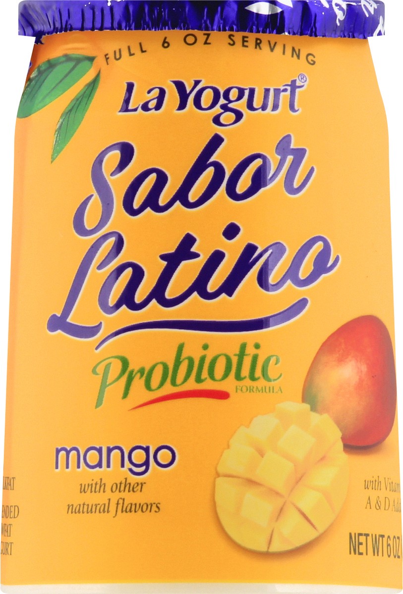 slide 1 of 9, La Yogurt Sabor Latino Blended Lowfat Mango Yogurt 6 oz, 6 oz