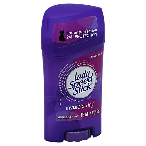 slide 1 of 1, Lady Speed Stick Antiperspirant Invisible Dry Shower Fresh, 1.4 oz