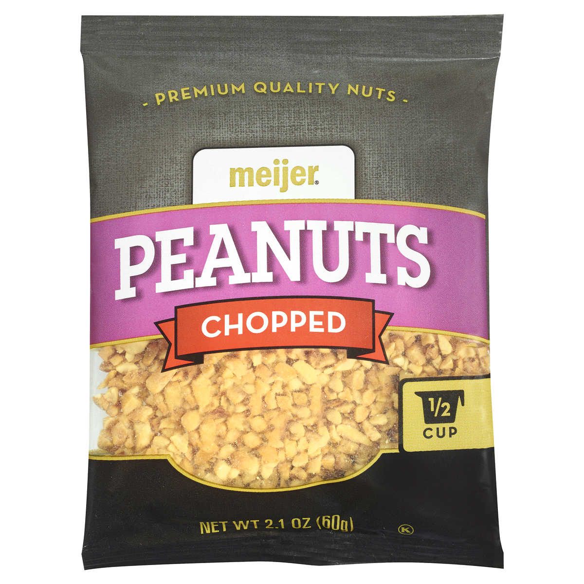 slide 1 of 2, Meijer Chopped Peanuts, 2.1 oz