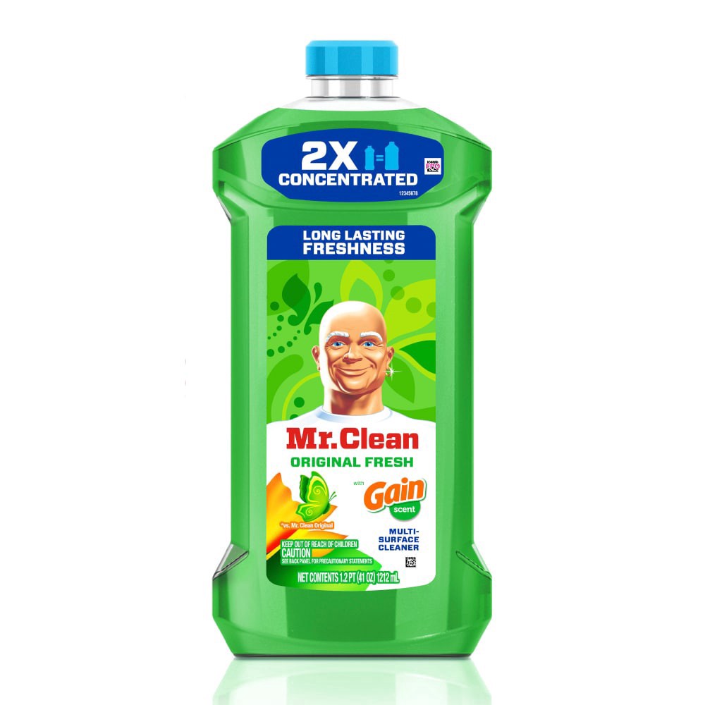 slide 1 of 1, Mr. Clean Original Fresh with Gain Scent Multi-Surface Cleaner 1.28 qt, 1.28 qt