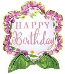 Birthday Blooms Shape Balloon