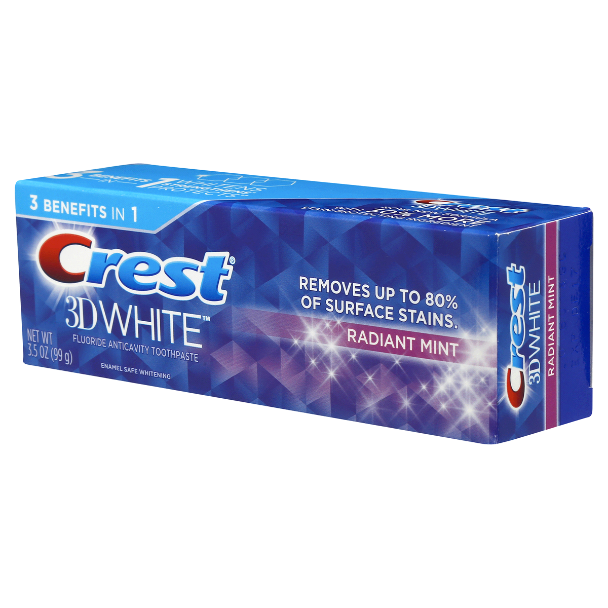 slide 6 of 7, Crest 3D White Whitening Toothpaste Radiant Mint, 3.5 oz