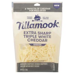 Tillamook Farmstyle Extra Sharp Triple White Cheddar Shredded Cheese - 6 oz