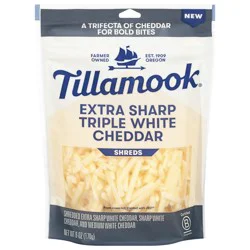 Tillamook Farmstyle Extra Sharp Triple White Cheddar Shredded Cheese - 6 oz