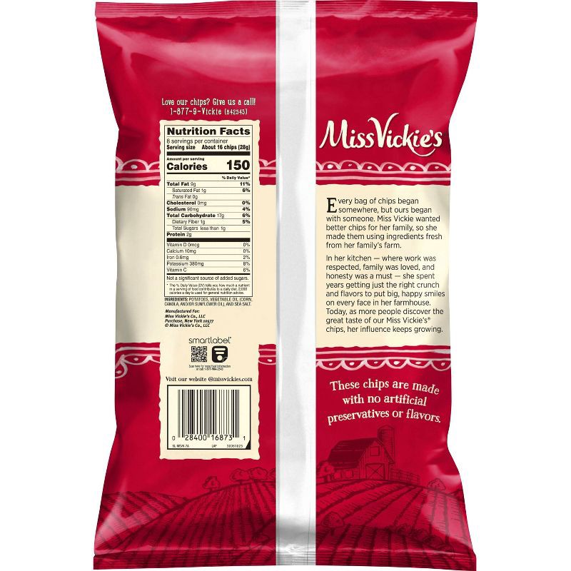 slide 2 of 4, Miss Vickie's Sea Salt Potato Chips - 8oz, 8 oz