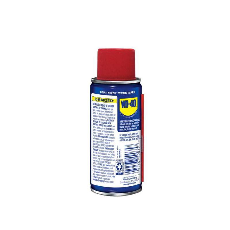 slide 3 of 5, WD-40 2.75oz Multi-Use Industrial Lubricant: Motor Oil & Automotive Fluids, Garage & Hardware, Net Weight 4.8, 2.75 oz