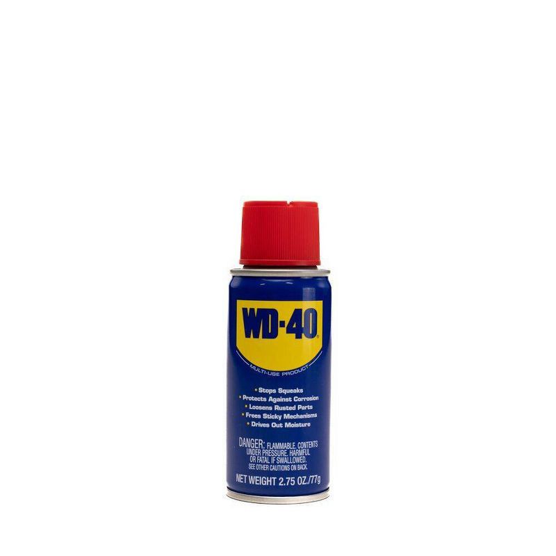 slide 1 of 5, WD-40 2.75oz Multi-Use Industrial Lubricant: Motor Oil & Automotive Fluids, Garage & Hardware, Net Weight 4.8, 2.75 oz
