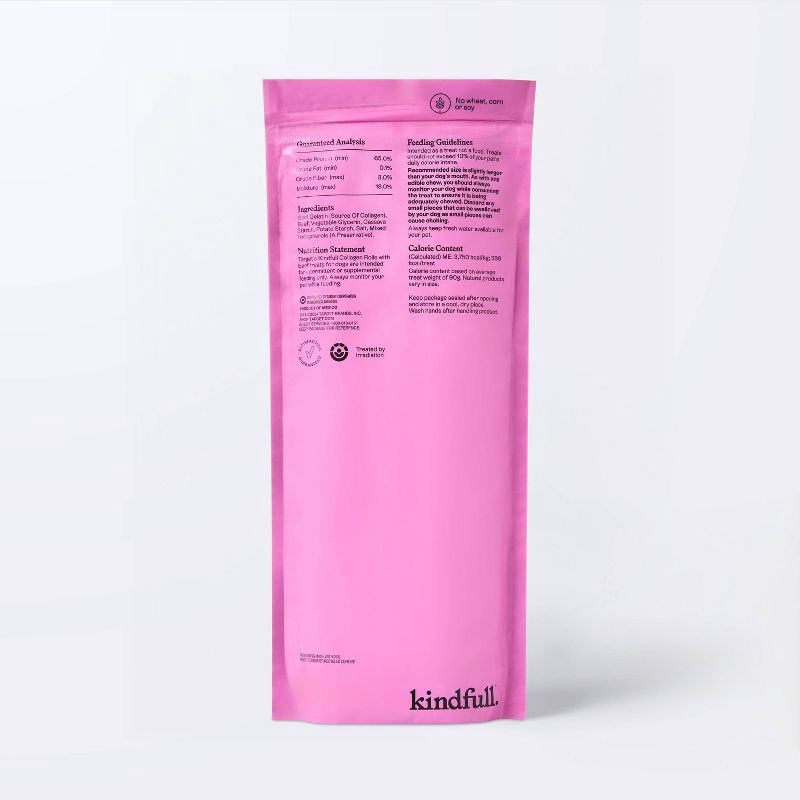 slide 3 of 7, Rawhide Alternative Collagen Roll Beef Flavor Dog Treat - Kindfull™ - 9.5oz/3ct, 9.5 oz, 3 ct