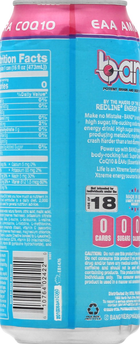 slide 9 of 13, Bang Radical Skadattle Energy Drink - 16 fl oz, 16 fl oz