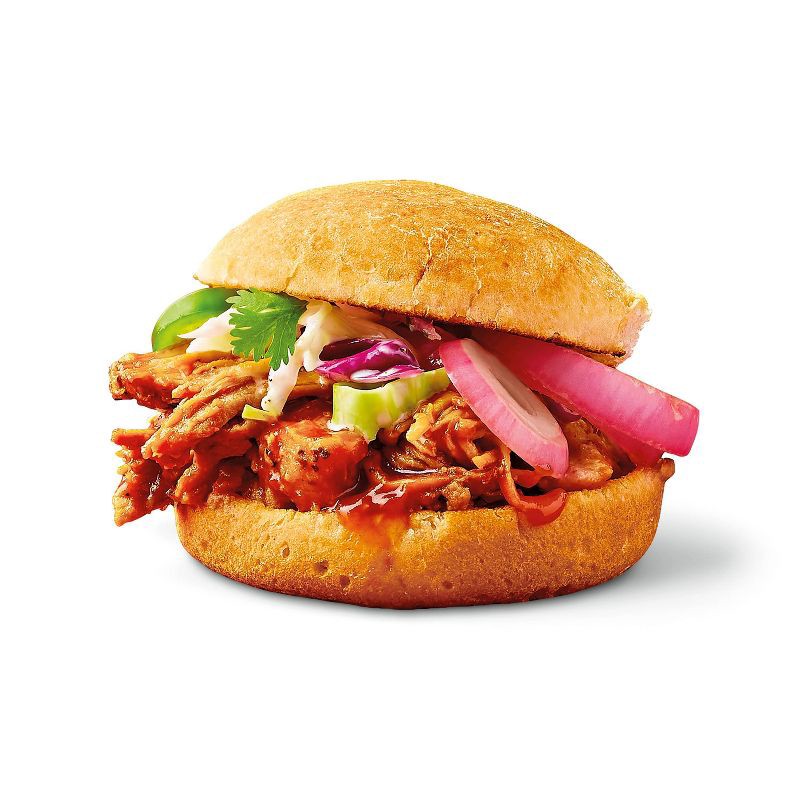 slide 3 of 5, Seasoned Pulled Pork in Bourbon Barbecue Sauce - 16oz - Good & Gather™, 16 oz