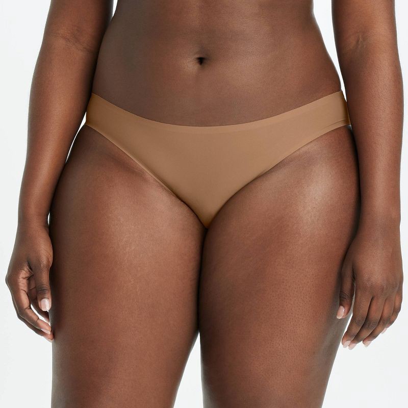 slide 4 of 5, Women's 6pk Bonded Microfiber Bikini Underwear - Auden™ Assorted Color XL: Solid Knit Mid Rise Panties, 6 ct