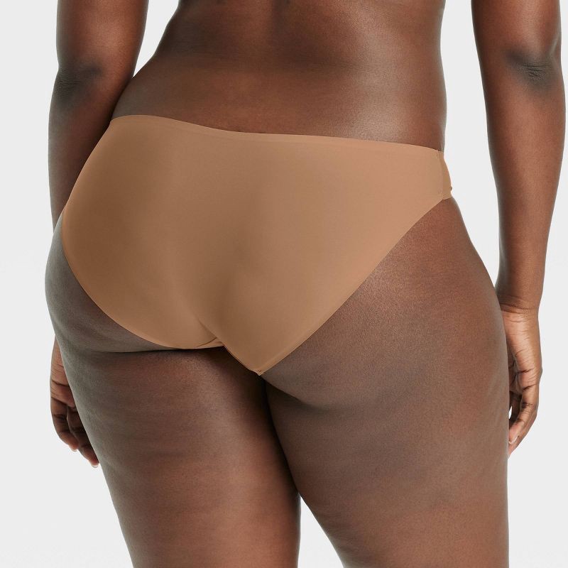 slide 5 of 5, Women's 6pk Bonded Microfiber Bikini Underwear - Auden™ Assorted Color XL: Solid Knit Mid Rise Panties, 6 ct