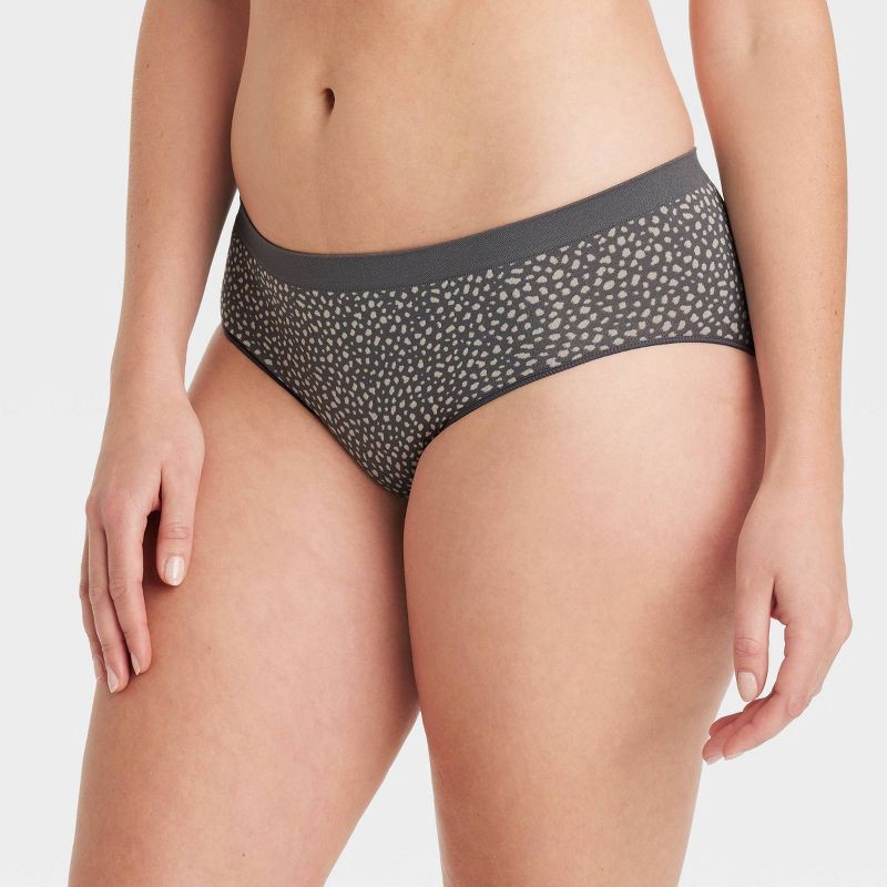 slide 2 of 5, Women's 6pk Seamless Hipster Underwear - Auden™ Assorted Color XL: Solid & Stripe Patterns, Lightweight Knit Fabric, 6 ct