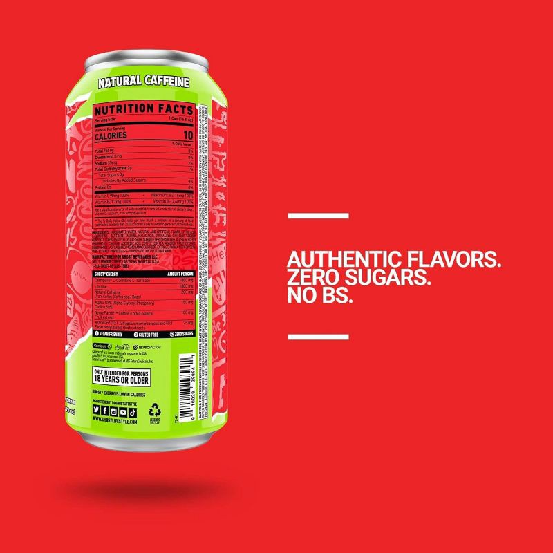 slide 3 of 10, GHOST Energy Drink Ghost Energy Cherry Limeade Energy Drink - 16 fl oz Can, 16 fl oz